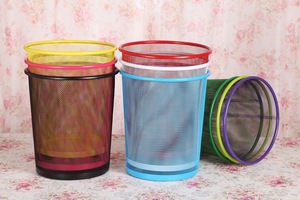 High Quality Office Home Bathroom Outdoor Custom Wire Metal Mesh Iron Trash Waste <strong>Paper</strong> Garbage Trash <strong>Bin</strong> with Wastebasket - Product Image 3