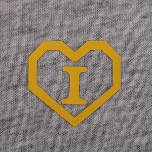 Étiquettes personnalisées en caoutchouc, avec Logo surélevé 3D en forme de cœur coloré, transfert de chaleur, pour T-shirts, vente en gros, pièces - Product Image 2