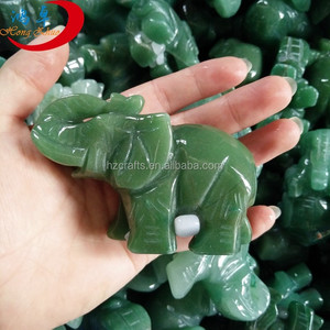الجملة 4 بوصة اليشم التماثيل نحت الحجر الفيل الحيوانات الصغيرة التماثيل - Product Image 2