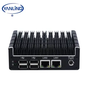 Beste Pocket Mini Pc Router Intel Celeron J3060 Dual Core Pfsense Firewall Fanless Computer Ondersteuning AES-NI/Wifi