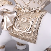 Nouvelle conception antique résine éléphant horloge figurine décoration en ventes