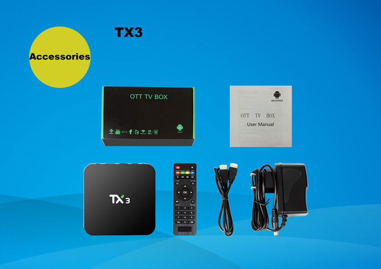 Nouveau Style Amlogic S905 Quad Core TV Box Avec Kodi Intelligent Android TV Box 1 GB RAM TX3 OTT TV BOÎTE