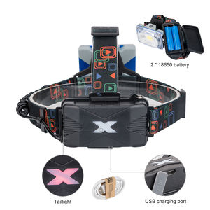 Ampio Angolo di <span class=keywords><strong>Testa</strong></span> Della <span class=keywords><strong>Lampada</strong></span> Del Faro Del Faro COB <span class=keywords><strong>Ricaricabile</strong></span> 3 Modalità Torcia Avvertimento Di Sicurezza Della Luce - Product Image 3