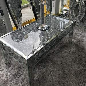 Modern Luxury Sparkle Bling Crushed Diamond <strong>Mirrored</strong> Crystal <strong>Coffee</strong> <strong>Table</strong> - Product Image 3