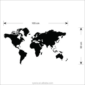 Pegatinas de pared 3d para decoración del hogar, calcomanías de <span class=keywords><strong>mapa</strong></span> del mundo personalizadas, mural de pared, papel tapiz, decoración extraíble - Product Image 6