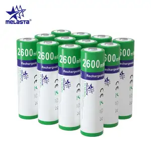 1.6V AA NiZn 2600mWh可充电电池，用于游戏手柄/便携式dvd播放器/键盘