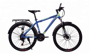Bicicleta de montaña de 26 pulgadas y 21 velocidades de acero al carbono para hombre, bicicleta <span class=keywords><strong>MTB</strong></span> de <span class=keywords><strong>29</strong></span> pulgadas con freno de disco y doble suspensión, incluye soporte - Product Image 2