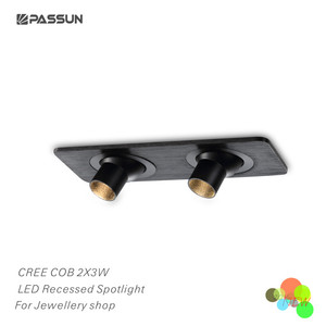 Plafonnier led <span class=keywords><strong>noir</strong></span> anodisé en aluminium avec trois têtes réglables, nouveau modèle, 9w - Product Image 4