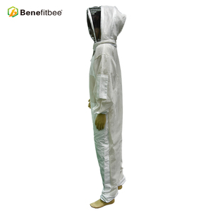 Color blanco algodón apicultor trajes <span class=keywords><strong>de</strong></span> protección <span class=keywords><strong>de</strong></span> abeja transpirable <span class=keywords><strong>traje</strong></span> <span class=keywords><strong>de</strong></span> la abeja <span class=keywords><strong>de</strong></span> la miel trajes - Product Image 4