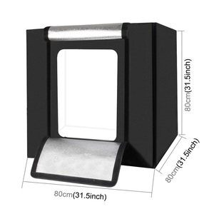 De calidad superior plegable Lightbox <span class=keywords><strong>estudio</strong></span> fotográfico. Fotografía caja <span class=keywords><strong>PULUZ</strong></span> 80x80x80cm LED Luz de foto <span class=keywords><strong>estudio</strong></span> de rodaje tienda - Product Image 2