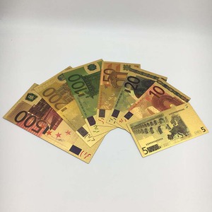 <span class=keywords><strong>24K</strong></span>金箔ユーロ500紙幣新年ギフト用プラスチックスタンド付き - Product Image 5
