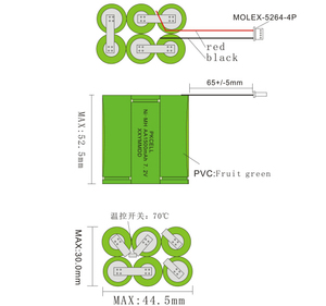 Pacote de Baterias Recarregáveis <span class=keywords><strong>NiMH</strong></span> <span class=keywords><strong>13.2V</strong></span> para Uso Industrial, 1500mAh, 11 Células - Product Image 4