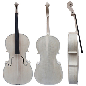 Sinomusik <span class=keywords><strong>Violonchelo</strong></span> Blanco sin Terminar Hecho a Mano, Instrumento de Cuerda Blanco Artesanal Italiano de Grado Profesional a Bajo <span class=keywords><strong>Precio</strong></span> de Fábrica - Product Image 1
