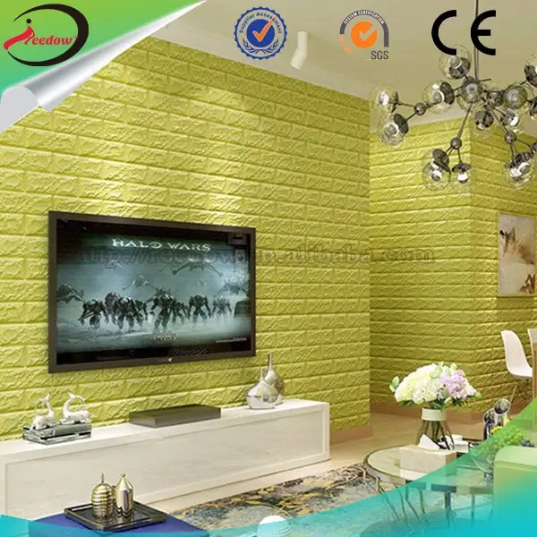 3d busa bata panel ekonomis tahan kelembaban wallpaper 3d wallpaper untuk dekorasi rumah wallpaper pemasok