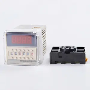 DH48S-S Repeat Cycle Time Delay Relay / 24v timer relawith socket (AC 220V 110V 380V 36V DC / AC 24V 12V )0.01S - 99H 99M 8 Pins