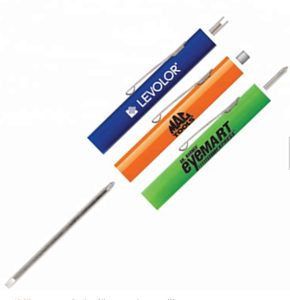 TGS028 Promotional Plastic Handle Pen Style Magnetic Pocket Screwdriver