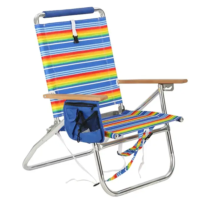 KEJIE เก้าอี้ชายหาดแบบพับได้อลูมิเนียมน้ำหนักเบา,เก้าอี้พักผ่อนกลางแจ้งตั้งแคมป์