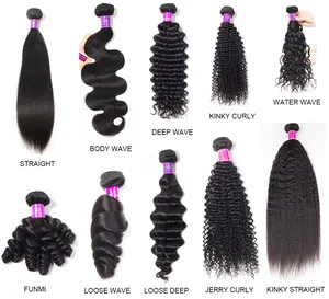 Cuticle Aligned ตรงหลวม Deep Wave Kinky Curly Human Hair Bundles บราซิลบาท Unproeded Virgin Hair สาน