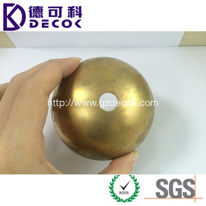 Besar berongga H62 tembaga kuningan semi sphere mangkuk dengan lubang