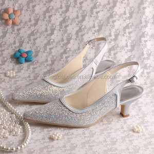 Silver Glitter Scarpe <span class=keywords><strong>Tacco</strong></span> <span class=keywords><strong>Basso</strong></span> <span class=keywords><strong>Sandali</strong></span> - Product Image 1
