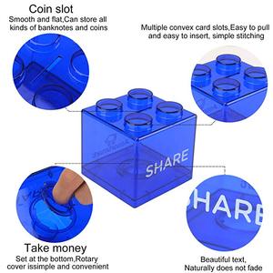 Banco de monedas de bloques de apilamiento colorido para niños, Cubo de dinero - Product Image 4
