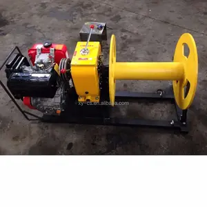 China supplier 2 Ton Gasoline/Diesel Engine Winch Wire Take Up Winch Stringing Equipment