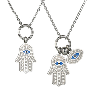Europa <span class=keywords><strong>di</strong></span> Vendita Caldo Hamsa <span class=keywords><strong>Collana</strong></span> in acciaio inossidabile <span class=keywords><strong>Fatima</strong></span> Custom Hamsa Argento <span class=keywords><strong>Mano</strong></span> <span class=keywords><strong>di</strong></span> <span class=keywords><strong>Fatima</strong></span> <span class=keywords><strong>Collana</strong></span> - Product Image 2