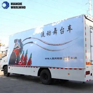 Mobil sahne kamyon roadshow elektronik bileşen için açık mobil led ekran billboard römork