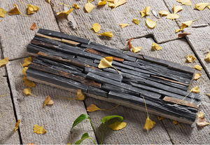 Bán Sỉ Gạch Ốp Tường Đá Xếp Chồng Màu Đen Gạch Ốp Tường Bên Ngoài - Product Image 3