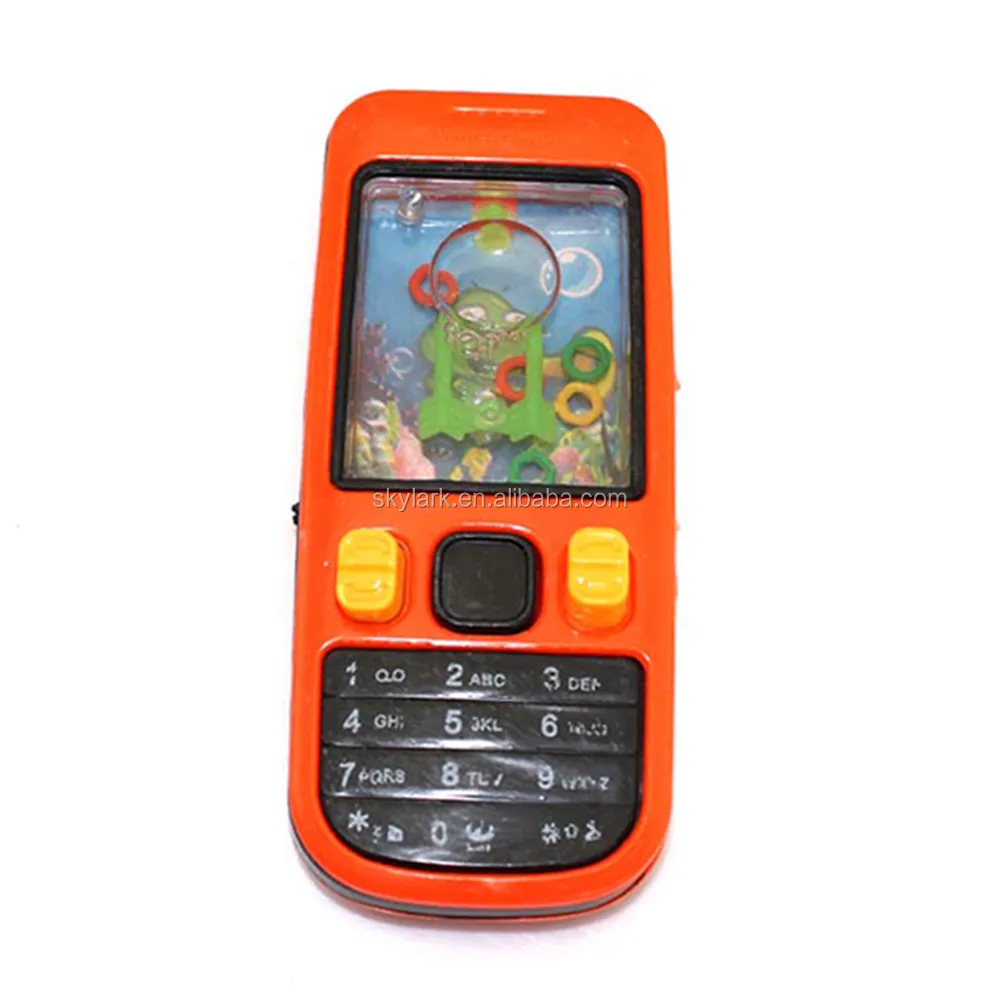 Hot sell Promotional Small Mobile Phone Shaped Plastic Water Ring Machine Game Kids Toys