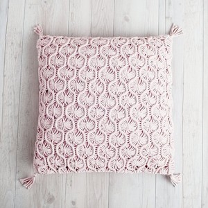 ปลอกหมอน macrame 100% ออร์แกนิกเป็นมิตรต่อสิ่งแวดล้อมลายถักสี่เหลี่ยมแนววินเทจสำหรับใช้ในบ้านหรือโรงแรม - Product Image 5