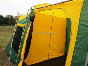Tentes <span class=keywords><strong>de</strong></span> <span class=keywords><strong>camping</strong></span> familiales en plein air personnalisées JWJ-051 grande tente safari <span class=keywords><strong>de</strong></span> luxe imperméable 2 chambres 8 personnes - Product Image 4