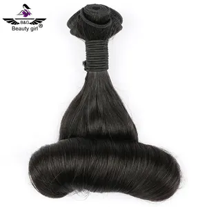 Beauty girl Factory Price 100 percent human hair brazilian remy hair extension magical curl aunty funmi hair