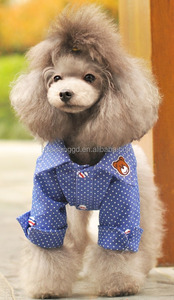 Nueva llegada del estilo caliente mascotas perros ropa de verano, Blue jeans t-shirt con punto <span class=keywords><strong>para</strong></span> la pequeña / perros medianos - Product Image 5