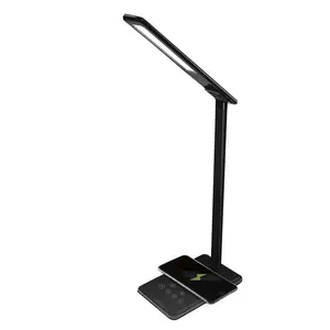 Diseño Flexible de ahorro de energía usb Lámpara led lámpara de escritorio con cargador inalámbrico