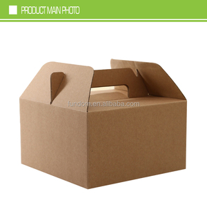 Yiwu Trung Quốc Giá Rẻ Mà Không Cần In Ấn Tái Chế Đồng Bằng Nâu Tự Nhiên Kraft <span class=keywords><strong>Paper</strong></span> Handle Takeaway Hộp Thực Phẩm Với Cửa Sổ - Product Image 3