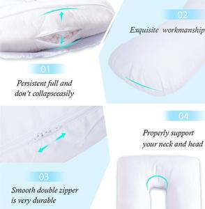 Cuscino per Gravidanza a Forma di U, 55 Pollici, Morbido, Design Personalizzato, 100% Cotone OEKO-TEX, Supporto per il Sonno e la Schiena - Product Image 6