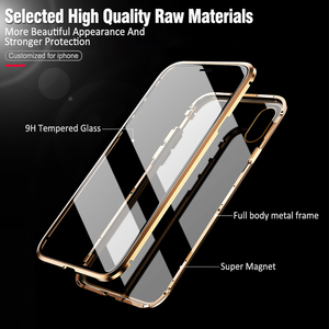 <span class=keywords><strong>Coque</strong></span> de téléphone magnétique Double face en verre trempé 9H pour <span class=keywords><strong>iPhone</strong></span> 7 8P X <span class=keywords><strong>Xr</strong></span> Xs Max 12 13 14 Pro Max - Product Image 6