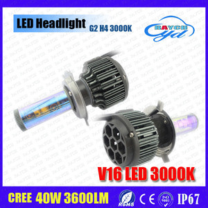 Car C. ree LED Faro H4 9003 HB2 Hi & <span class=keywords><strong>lo</strong></span> 3600LM 40 W 6000 K Blanco Lámpara <span class=keywords><strong>de</strong></span> Los Bulbos - Product Image 3