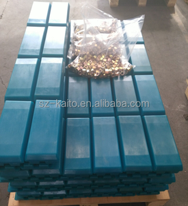 แผ่นรองรางแบบสกรู โพลีเอทิลีน ขนาด 350*135*65 มม. 275 มม. สำหรับเครื่องกัดถนน <span class=keywords><strong>Wirtgen</strong></span> รุ่น W2100/W220/2100DC รหัสอะไหล่ P/N2102698 - Product Image 5