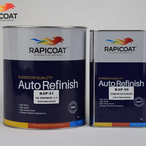 Lijado fácil excelentes propiedades anticorrosión 2K medio relleno primer endurecedor pintura en aerosol masilla de poliéster resina sufacers