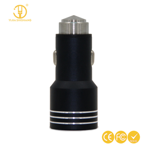 Fábrica Buena <span class=keywords><strong>Precio</strong></span> Aluminio 2 Port USB Car Charger 12V Seguridad Hammer Car Adapter para <span class=keywords><strong>iPhone</strong></span> iPad Tablet PC Mobile - Product Image 4