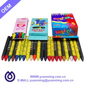 2016 Yeni Clear Wax Crayon 8 Renk Mum Boya 8 Mum Boya