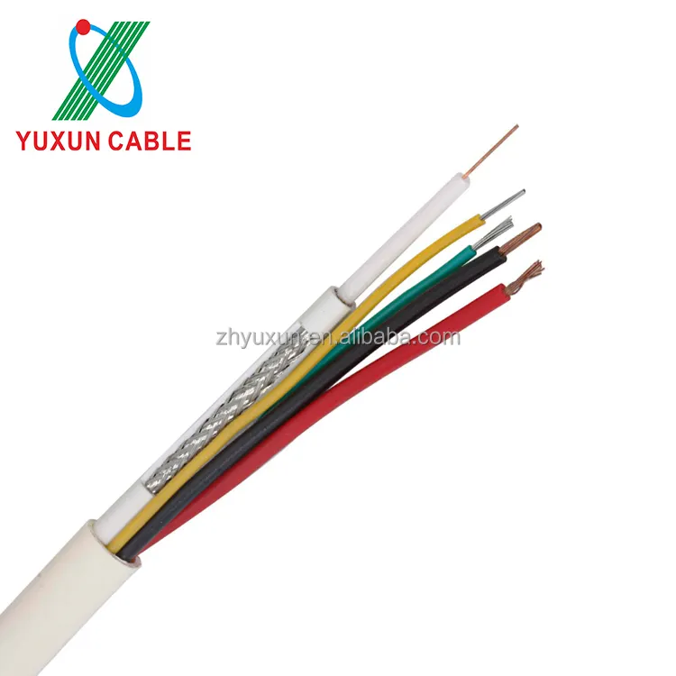 YUXUN Kabel CCTV RG59 Coaxial + 4 Core Power Kabel Data