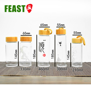 Botella de agua de vidrio para deporte, bote portátil de alta calidad, creativo, borosilicato, nuevo estilo, venta al por mayor - Product Image 5