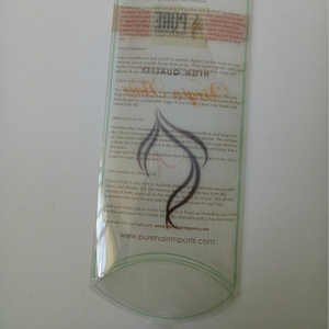 Échantillon gratuit, boîte en plastique PVC en forme d'oreiller, impression personnalisée, pour l'emballage des extensions de cheveux, conteneur transparent pour présentation - Product Image 3