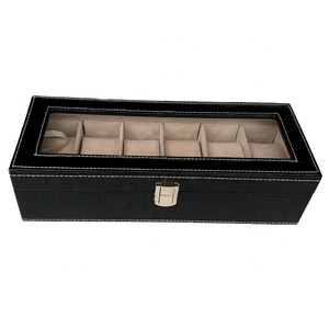 De 6 ranuras de reloj de cuero <span class=keywords><strong>caja</strong></span> reloj <span class=keywords><strong>caja</strong></span> de almacenamiento de A 6 <span class=keywords><strong>Relojes</strong></span> - Product Image 2