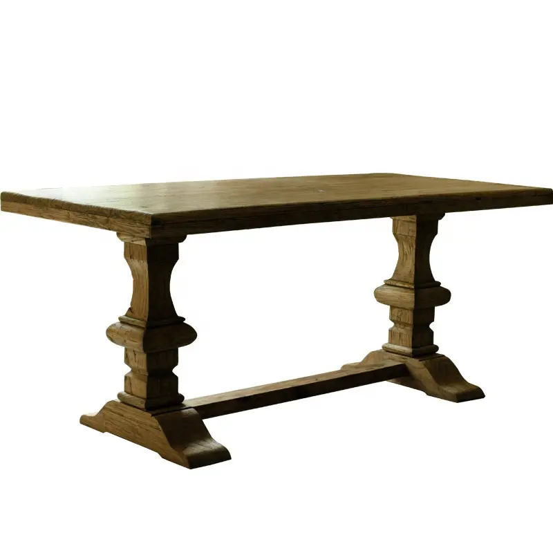 American style coffee table reclaimed leisure solid wood rustic plain wood furniture refectory dining table