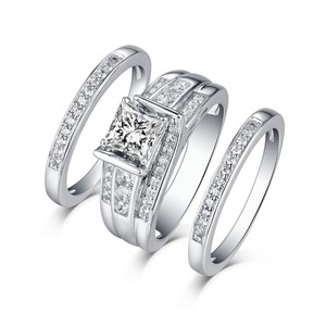 Anillo de boda de compromiso de Circonia cúbica, directo de fábrica, venta al por mayor - Product Image 4