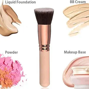 Single Make Up Brush Hot White Pink Custom Flat Top Single Foundation Kabuki Make Up Brush For Face